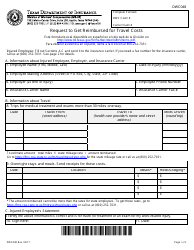 DWC Form 048 Request to Get Reimbursed for Travel Costs - Texas