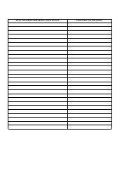 Equipment Record Card and Maintenance Log Template, Page 2