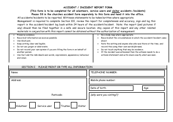 Document preview: Accident/Incident Report Form