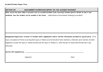 Accident/Incident Report Form, Page 4