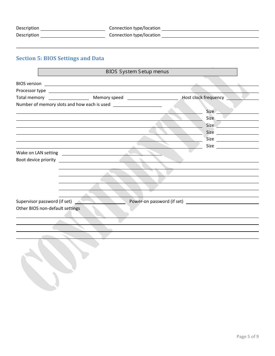 Computer Inventory and Maintenance Template - Confidential, Page 5