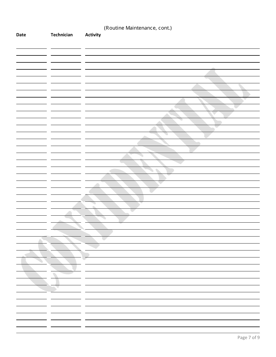 Computer Inventory and Maintenance Template - Confidential, Page 7
