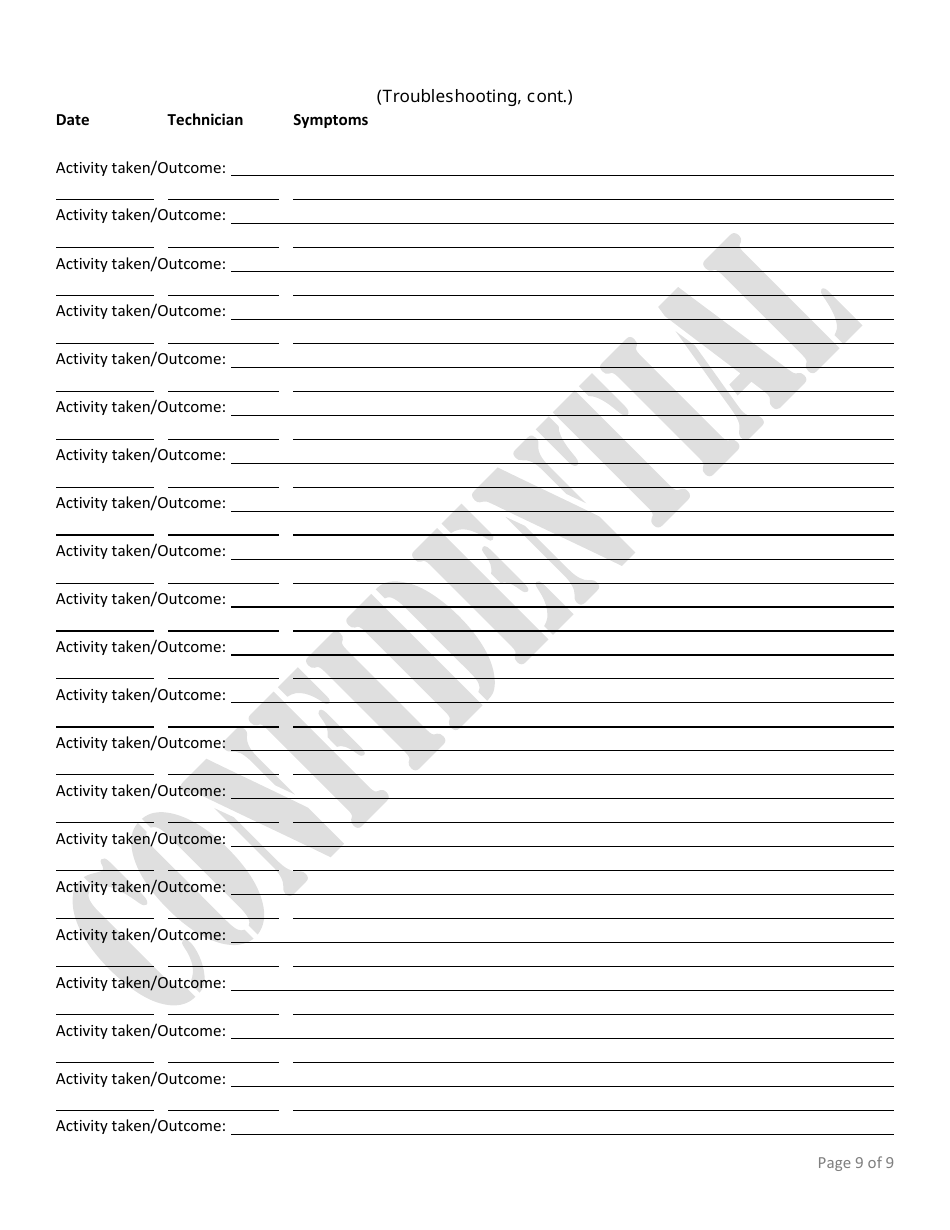 Computer Inventory and Maintenance Template - Confidential, Page 9