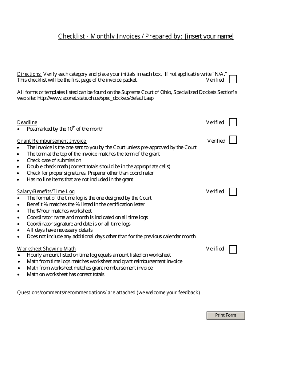 invoice-checklist-template