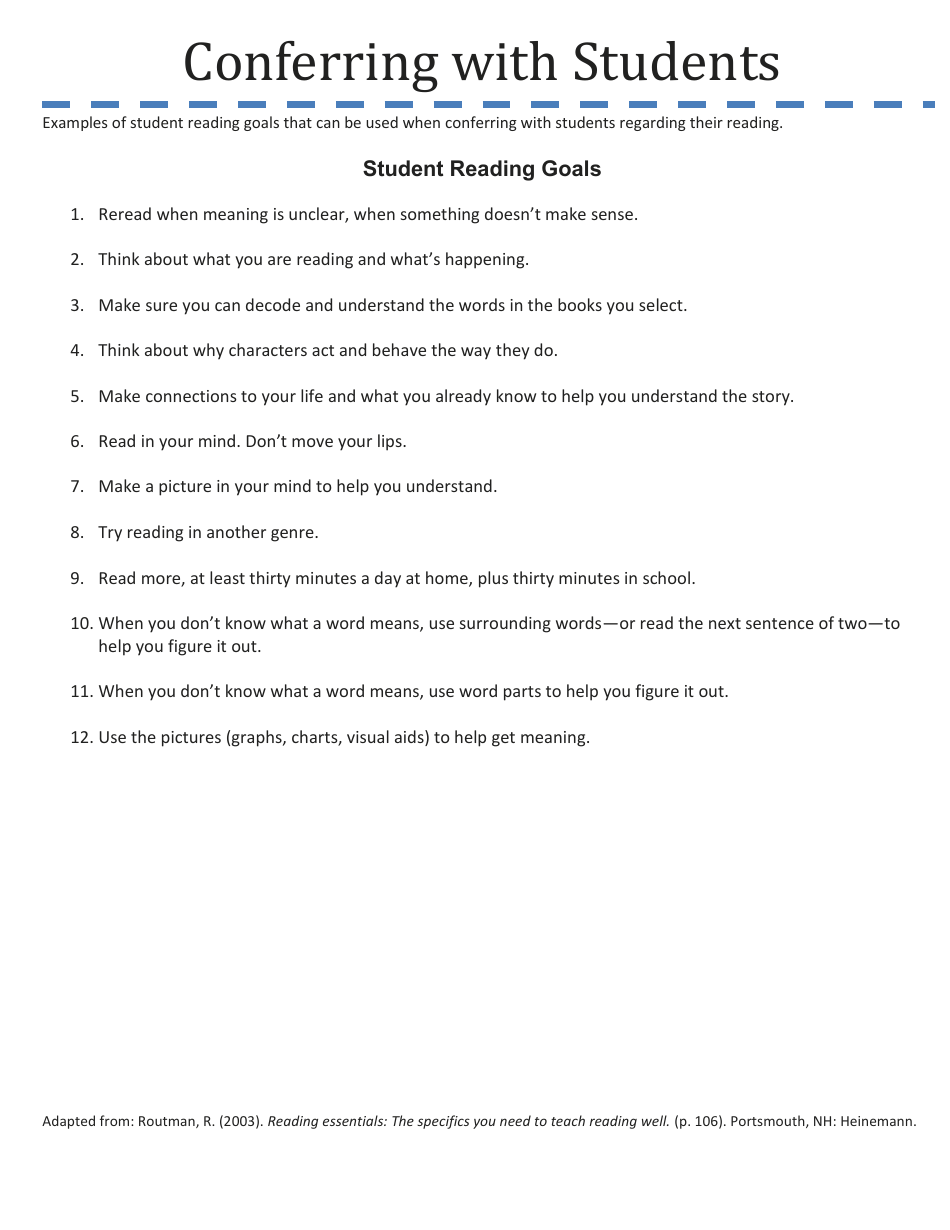 Conferring With Students - Conference Log - Wisconsin, Page 11