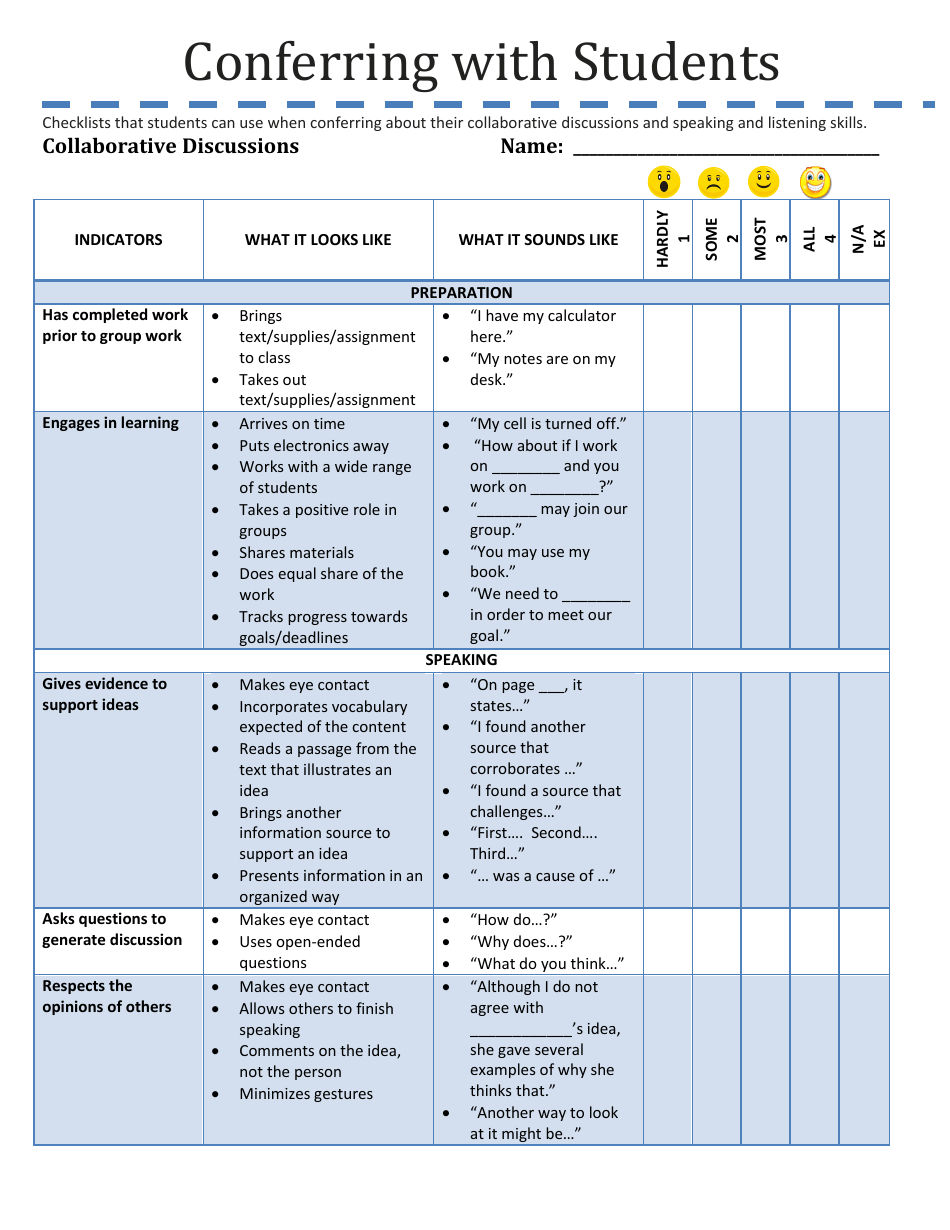 Conferring With Students - Conference Log - Wisconsin, Page 5