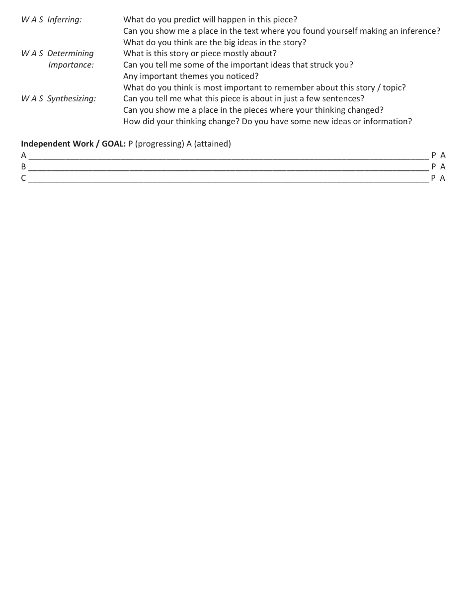 Conferring With Students - Conference Log - Wisconsin, Page 9