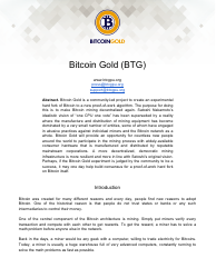 Bitcoin Gold (Btg)