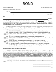 Document preview: Form DOS1536-A Bond - New York