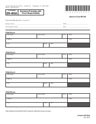 VT Form BR-400 Application for Business Tax Account - Vermont, Page 4