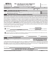 IRS Form 8878-A IRS E-File Electronic Funds Withdrawal Authorization for Form 7004