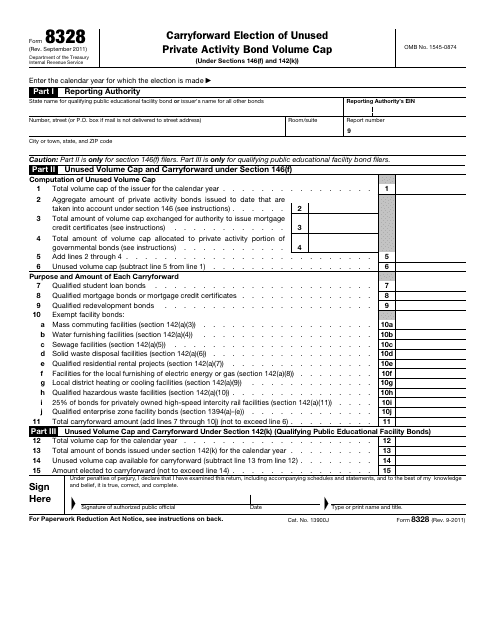 IRS Form 8328  Printable Pdf