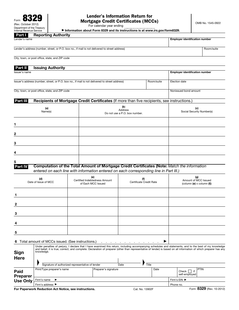 IRS Form 8329 - Fill Out, Sign Online and Download Fillable PDF ...
