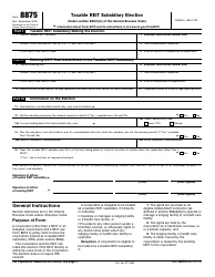 IRS Form 8875 Taxable Reit Subsidiary Election