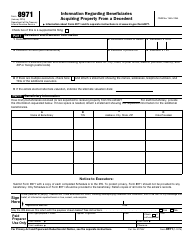 IRS Form 8971 Information Regarding Beneficiaries Acquiring Property From a Decedent