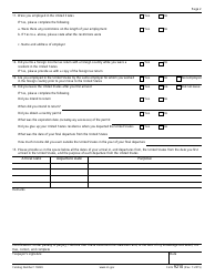 IRS Form 9210 Alien Status Questionnaire, Page 2
