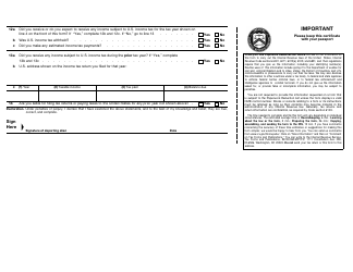 IRS Form 2063 U.S. Departing Alien Income Tax Statement, Page 2
