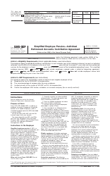 IRS Form 5305-SEP Simplified Employee Pension - Individual Retirement Accounts Contribution Agreement