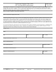 Document preview: IRS Form 13424-I Low Income Taxpayer Clinic (Litc) Litc Tax Information Authorization