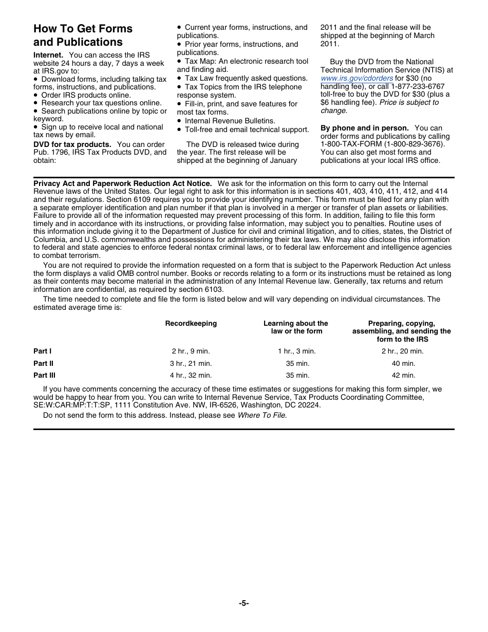 Instructions for IRS Form 5310-A Notice of Plan Merger or Consolidation, Spinoff, or Transfer of Plan Assets or Liabilities; Notice of Qualified Separate Lines of Business, Page 5
