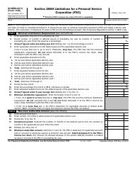 IRS Form 1120 Schedule H Section 280h Limitations for a Personal Service Corporation (Psc)