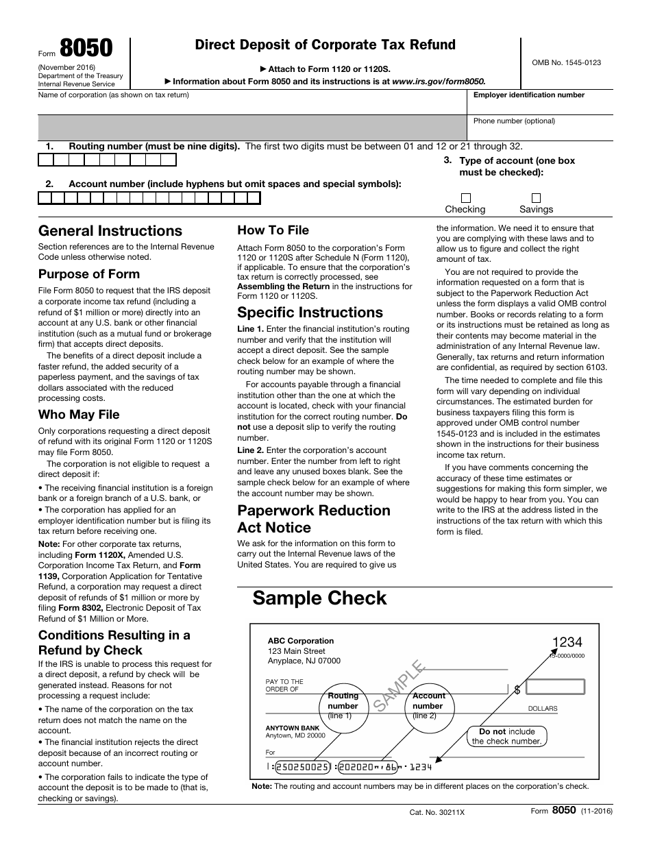 IRS Form 8050 Fill Out, Sign Online and Download Fillable PDF