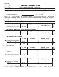 Document preview: IRS Form 8849 Schedule 8 Registered Credit Card Issuers