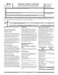 Document preview: IRS Form SS-16 Certificate of Election of Coverage
