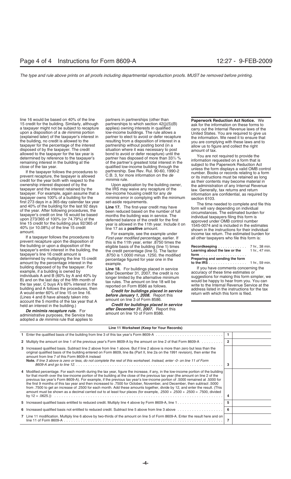 Instructions for IRS Form 8609-A Annual Statement for Low-Income Housing Credit, Page 4