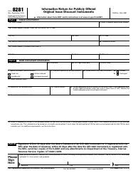 IRS Form 8281 Information Return for Publicly Offered Original Issue Discount Instruments