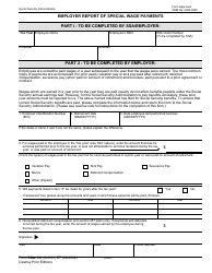 Form SSA-131 Employer Report of Special Wage Payments