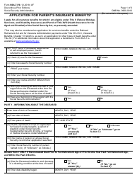 Form SSA-7-F6 Application for Parent&#039;s Insurance Benefits