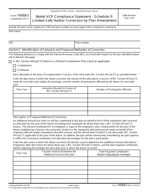 IRS Form 14568-I Schedule 9  Printable Pdf