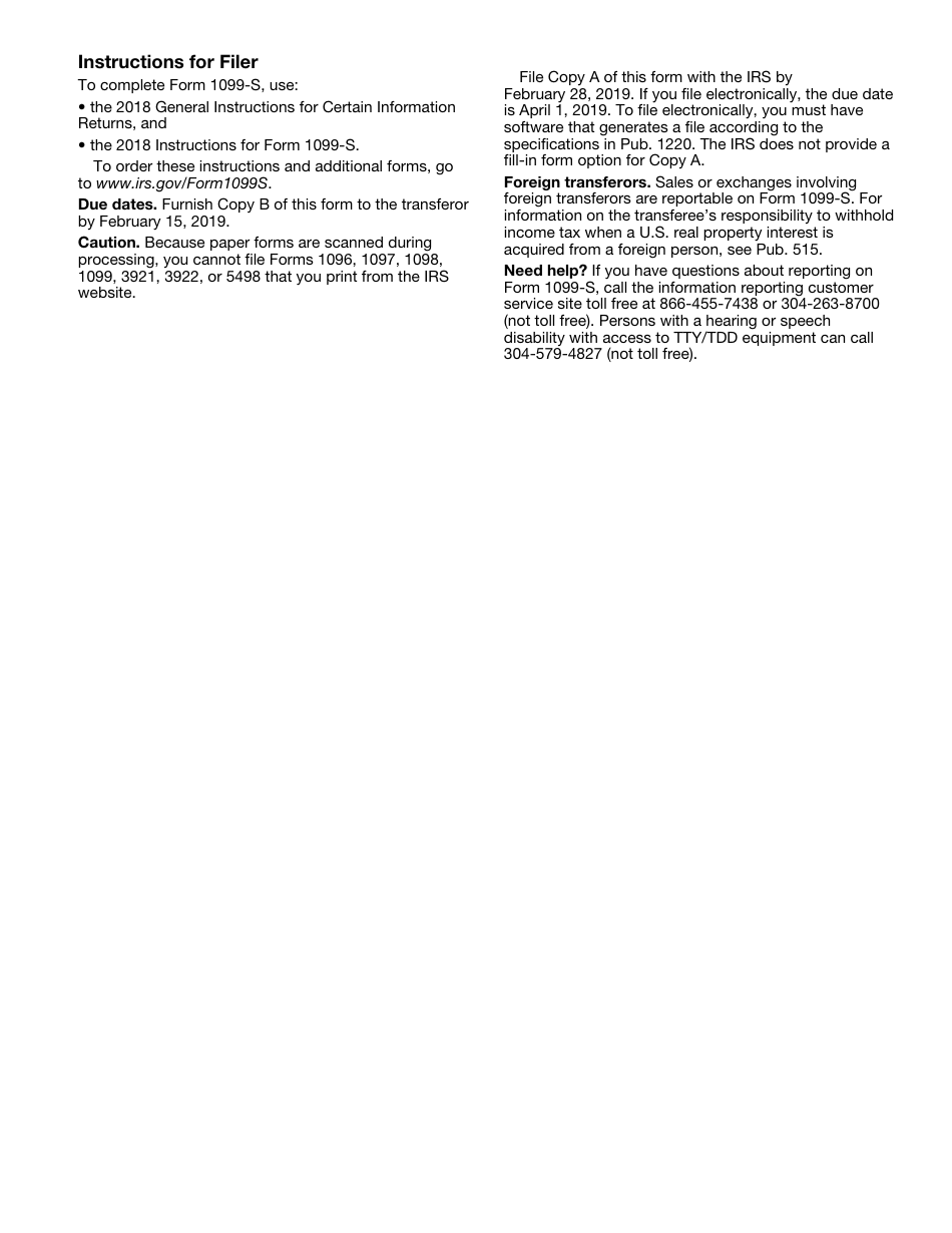 IRS Form 1099-S Proceeds From Real Estate Transactions, Page 6