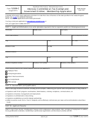 Document preview: IRS Form 12339-C Advisory Committee on Tax Exempt and Government Entities - Membership Application