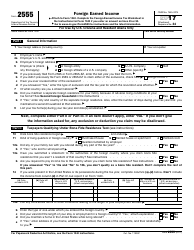 Document preview: IRS Form 2555 Foreign Earned Income