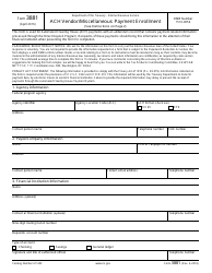 Document preview: IRS Form 3881 ACH Vendor Miscellaneous Payment Enrollment