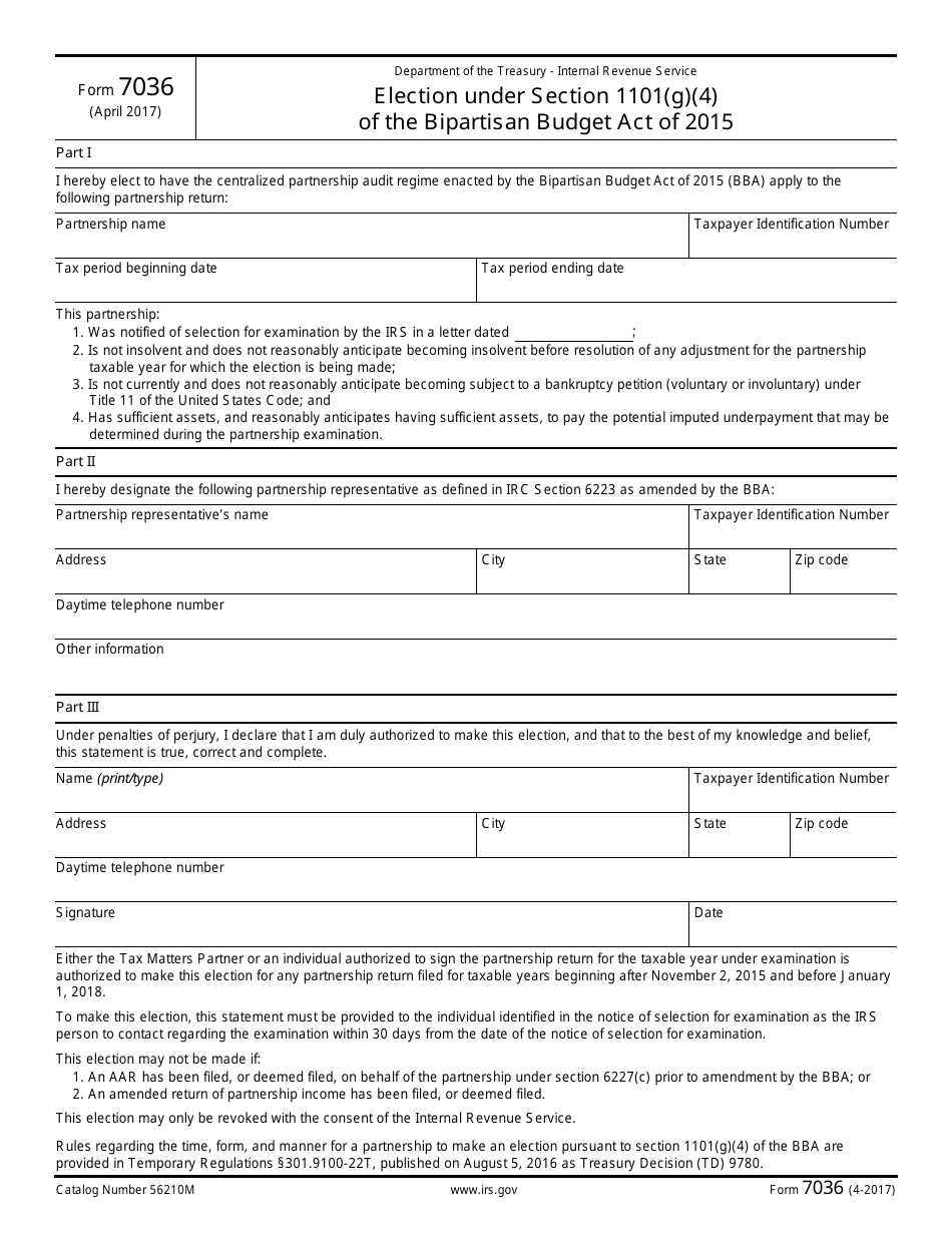 IRS Form 7036 - Fill Out, Sign Online and Download Fillable PDF ...