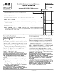Document preview: IRS Form 8882 Credit for Employer-Provided Child Care Facilities and Services