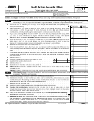IRS Form 8889 Health Savings Accounts (Hsas)