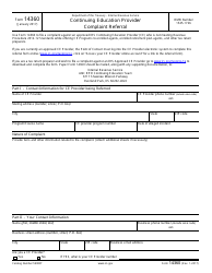 Document preview: IRS Form 14360 Continuing Education Provider Complaint Referral