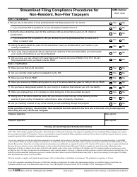 IRS Form 14438 Streamlined Filing Compliance Procedures for Non-resident, Non-filer Taxpayers, Page 2