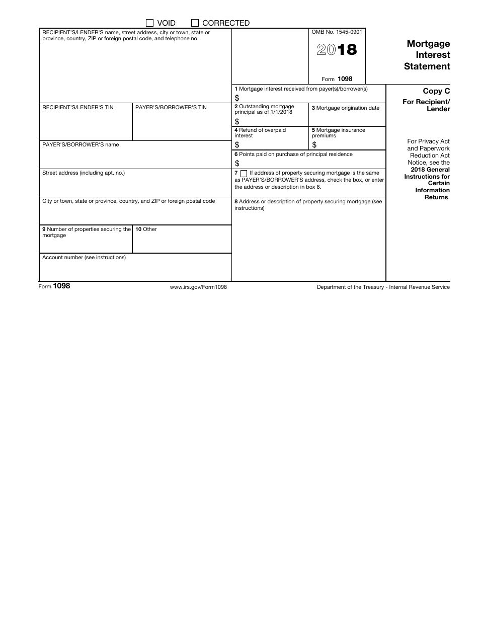 IRS Form 1098 Mortgage Interest Statement, Page 5