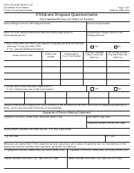 Document preview: Form SSA-4162 Child Care Dropout Questionnaire
