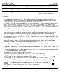 Form SSA-8240 Authorization for the Social Security Administration to Obtain Wage and Employment Information From Payroll Data Providers