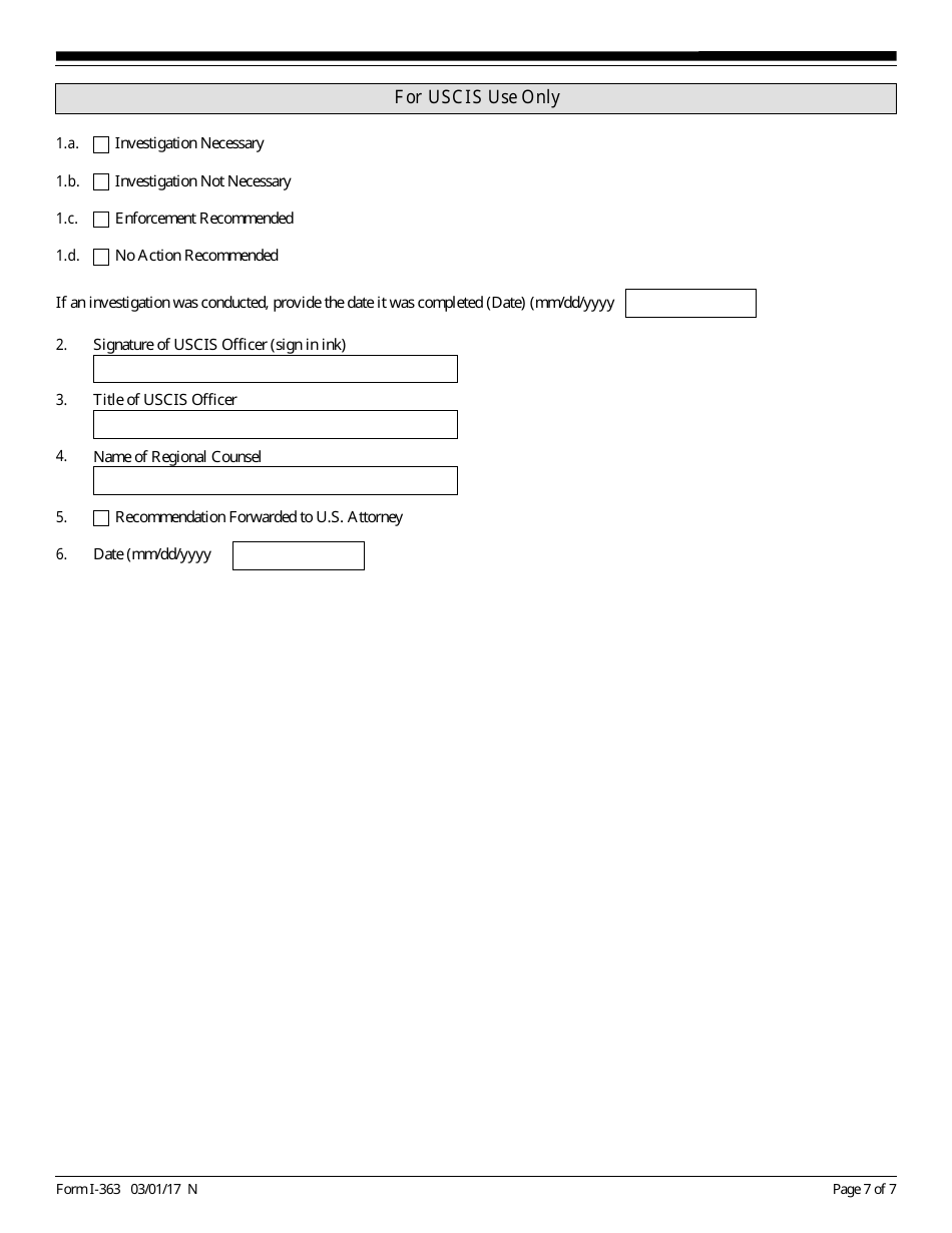 USCIS Form I-363 Request to Enforce Affidavit of Financial Support and Intent to Petition for Legal Custody for Public Law 97-359 Amerasian, Page 7