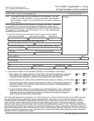 Document preview: USCIS Form I-800A Supplement 1 Listing of Adult Member of the Household