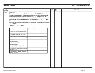 Form CMS-2786r Fire Safety Survey Report 2012 Code - Health Care, Page 16