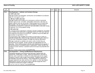Form CMS-2786r Fire Safety Survey Report 2012 Code - Health Care, Page 45