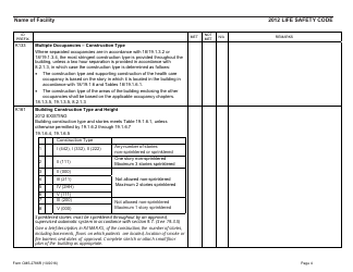 Form CMS-2786r Fire Safety Survey Report 2012 Code - Health Care, Page 4